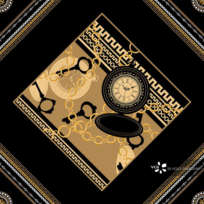 珍贵宝石装饰的无缝图案图片素材