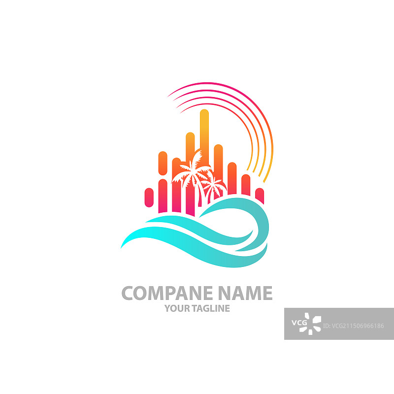 圆形耳机音乐logo设计图片素材