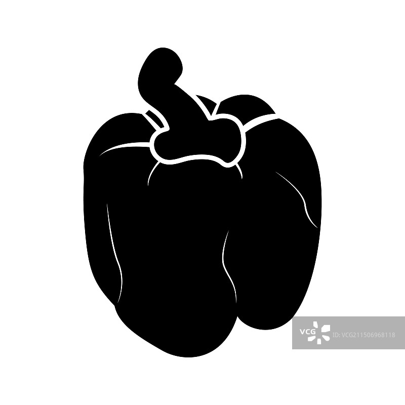 健康食品：甜椒剪影图片素材