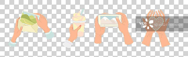 手持不同物品图片素材