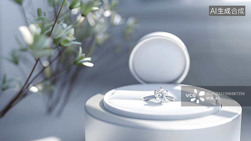 【AI数字艺术】求婚戒指首饰图片素材