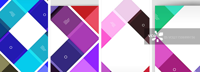 方形抽象海报套装图片素材