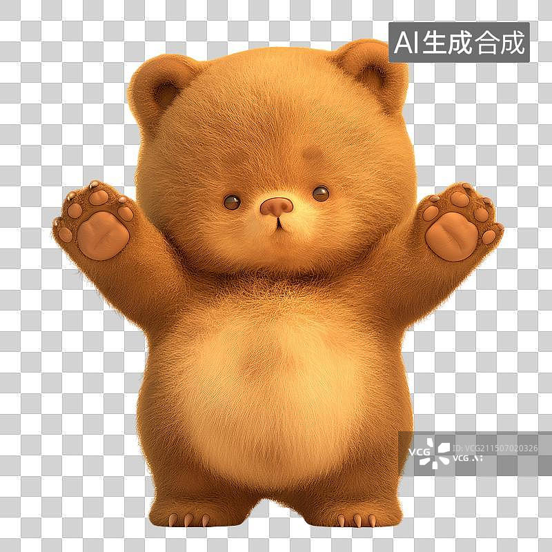 【AI数字艺术】可爱的卡通棕熊免抠元素图片素材