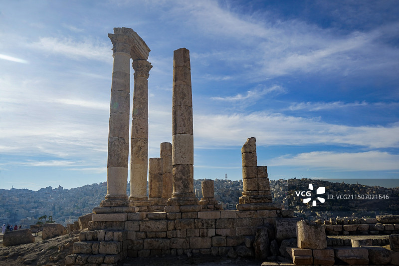 约旦安曼城堡山遗址图片素材