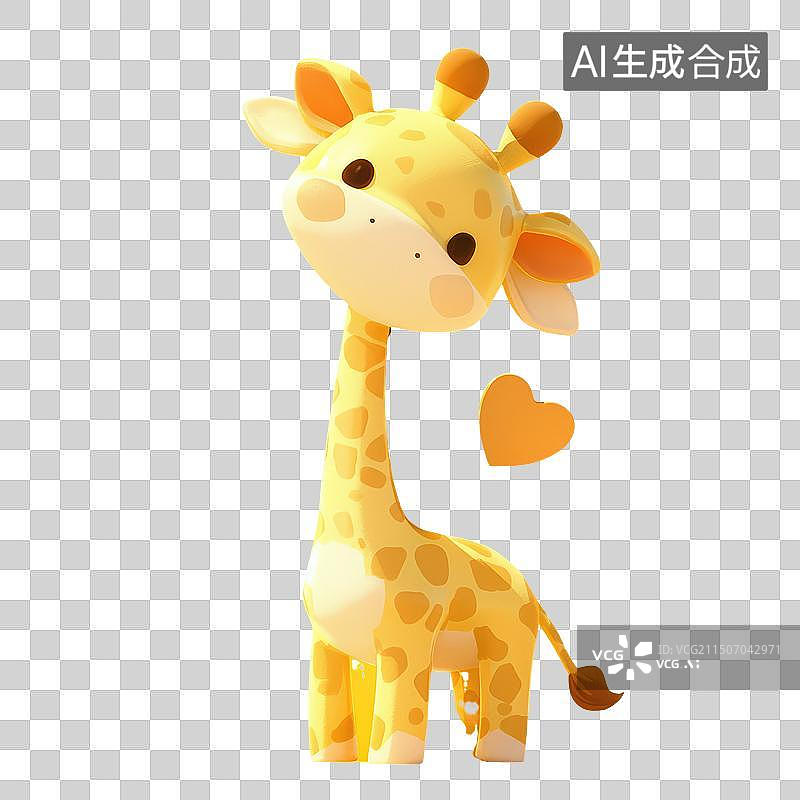 【AI数字艺术】可爱的长颈鹿免抠元素图片素材