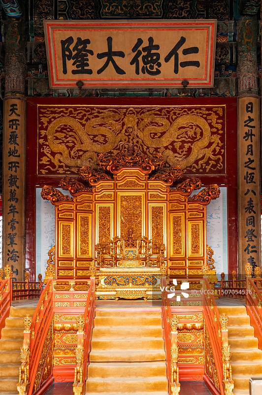 北京故宫皇极殿内景图片素材