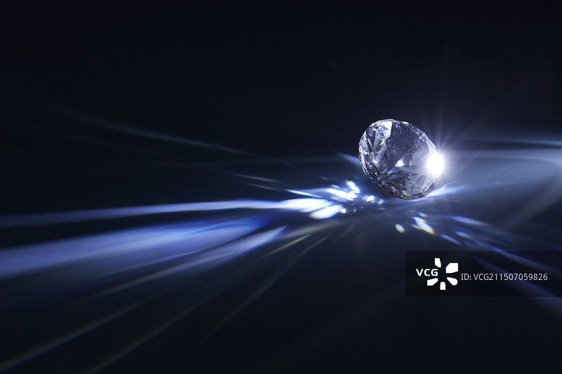 蓝色水晶折射背景图片素材