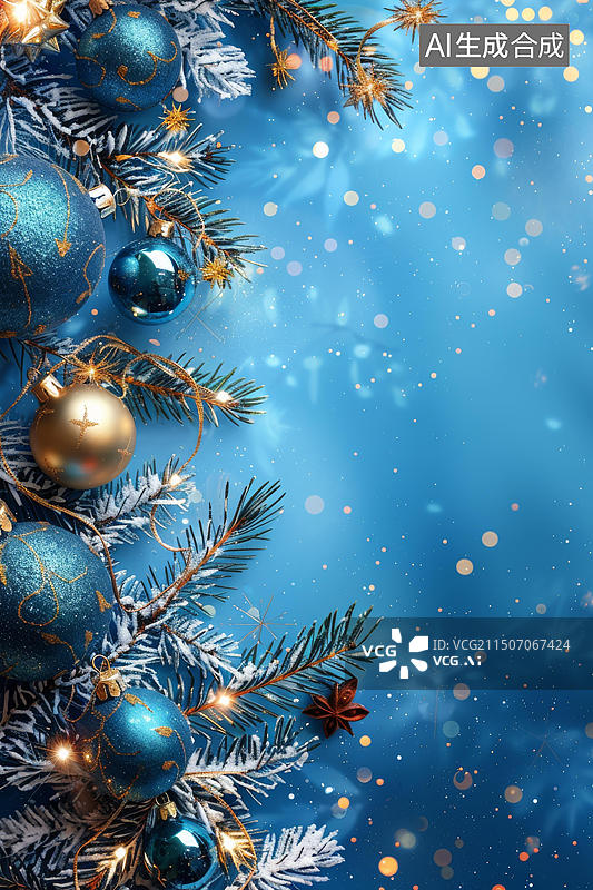 【AI数字艺术】圣诞节的装饰品图片素材