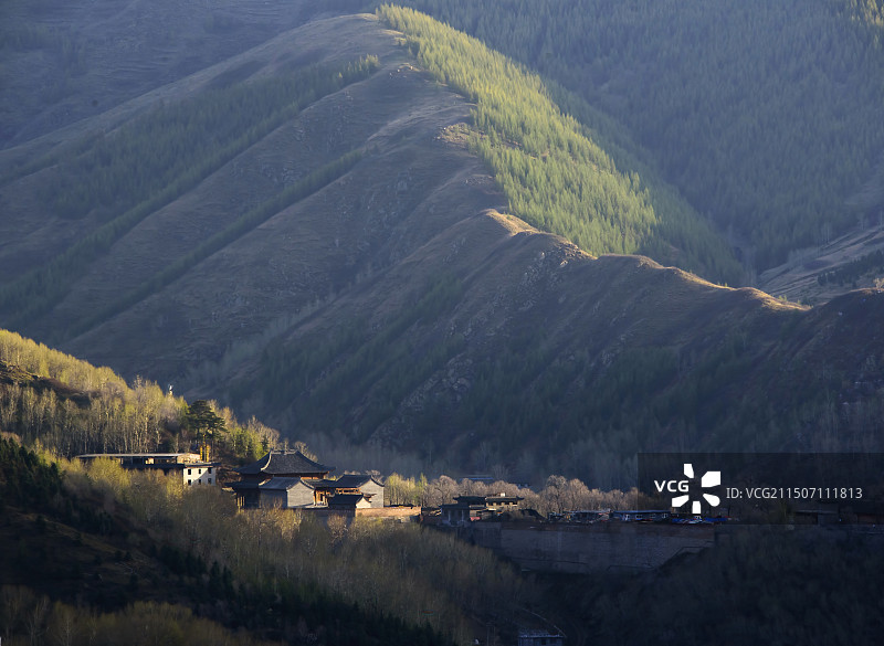山西省忻州市五台县五台山风光图片素材