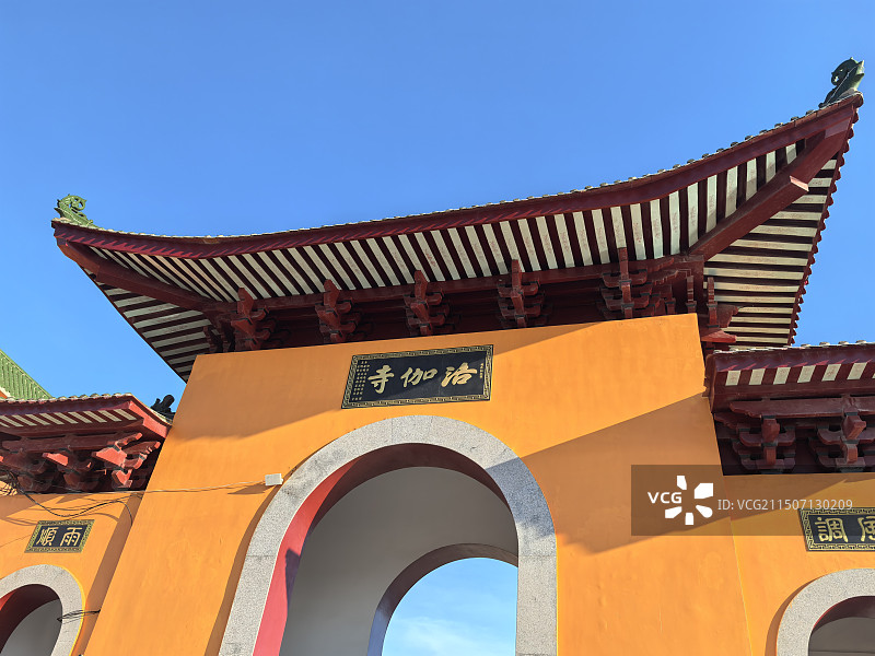 泉州旅行，打卡李现同款，海上佛国洛伽寺图片素材