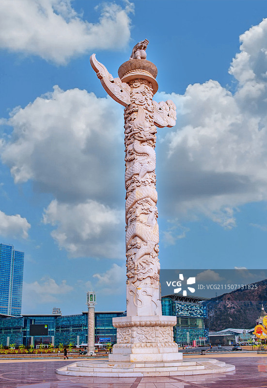 大连星海广场华表图片素材