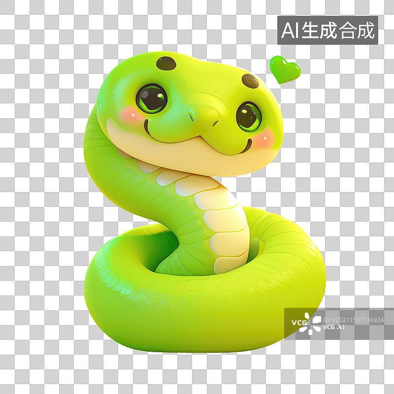 【AI数字艺术】蛇年主题小蛇免抠元素图片素材