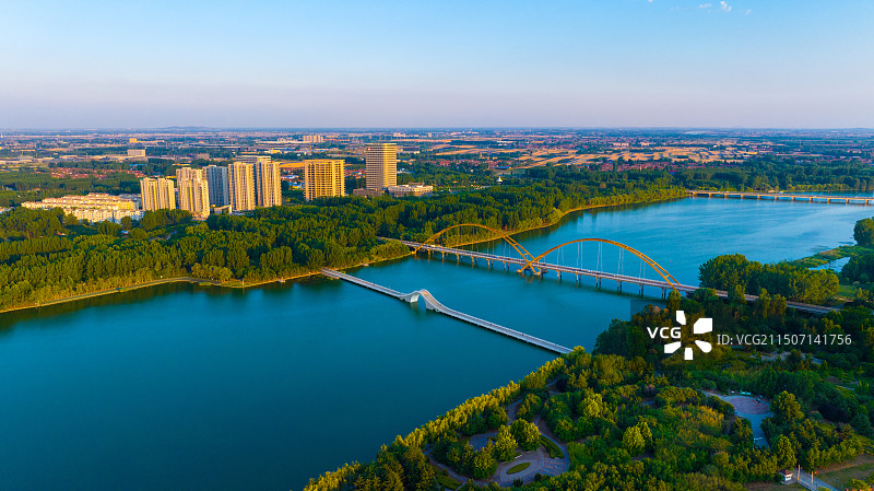 潍坊昌邑，潍河，湿地公园图片素材