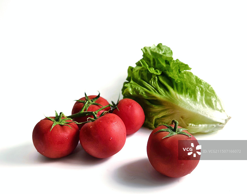蔬菜 西红柿和生菜图片素材