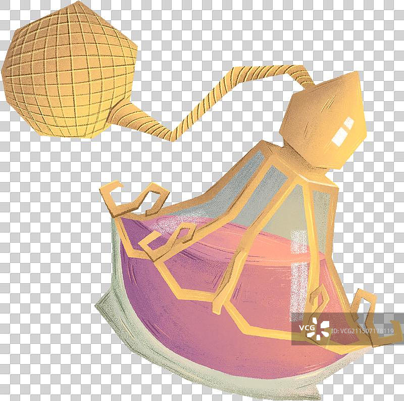 粗肌理手绘风古董香水插画免抠元素图片素材