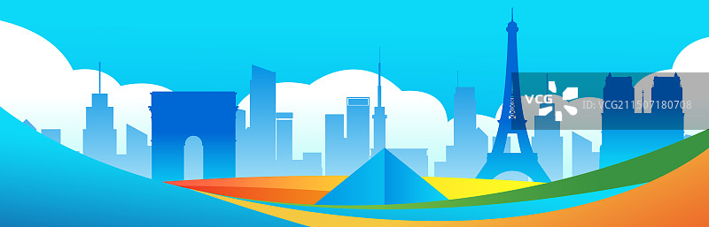 2024巴黎奥运会中国运动员人物矢量插画海报图片素材