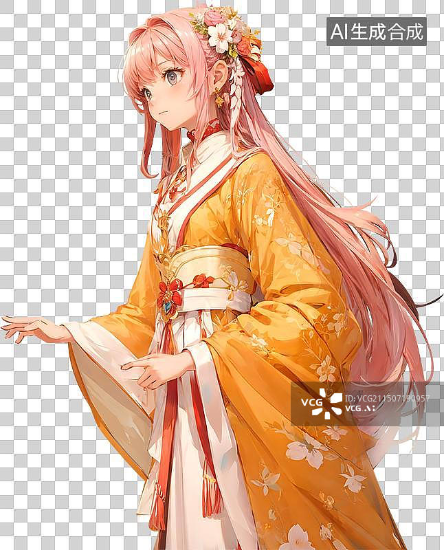 【AI数字艺术】角色元素-中式二次元角色图片素材