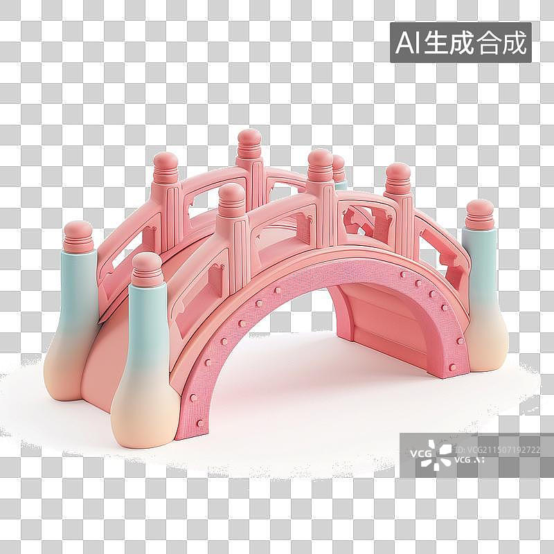 【AI数字艺术】中式拱桥七夕节图片素材