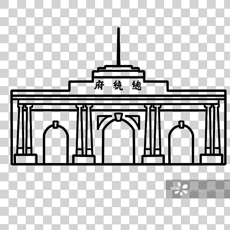 南京总统府线稿图片素材