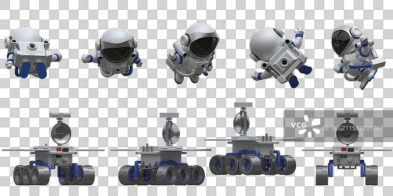 登月宇航员月球太空月球车航天科技图片素材
