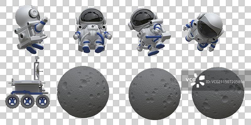 登月宇航员月球太空月球车航天科技图片素材