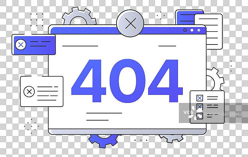 404错误页面概念网站或网页模板图片素材