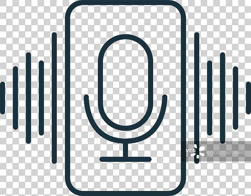 单色简约虚拟语音助手图标图片素材