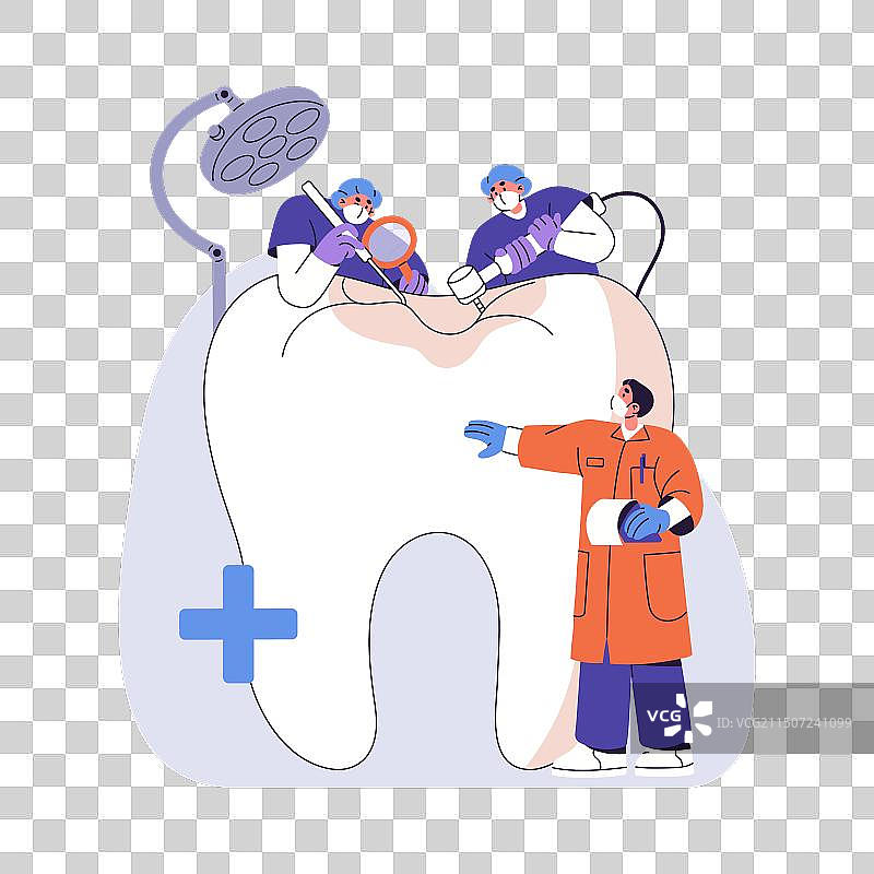 牙科医生治疗臼齿图片素材