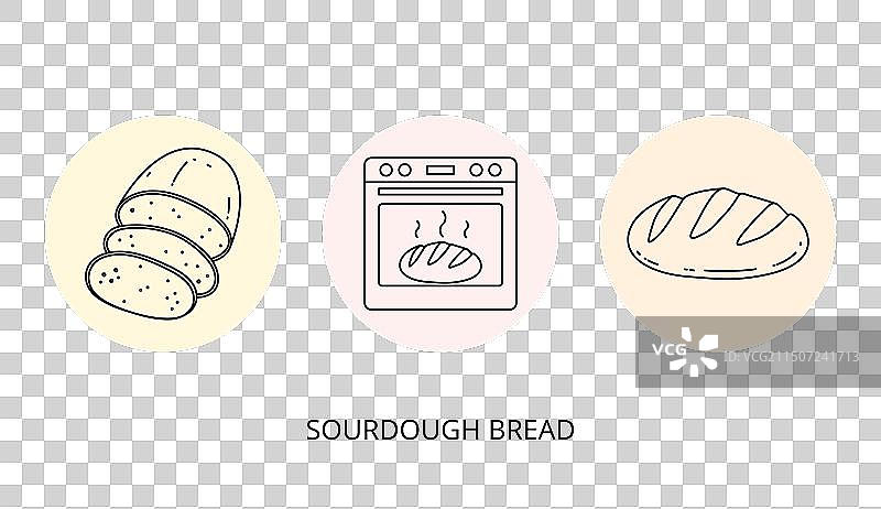 酸面包图标可编辑描边图片素材