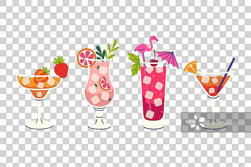 夏季水果清爽饮品合集图片素材