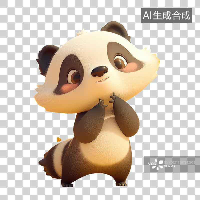 【AI数字艺术】可爱的獾卡通形象免抠元素图片素材