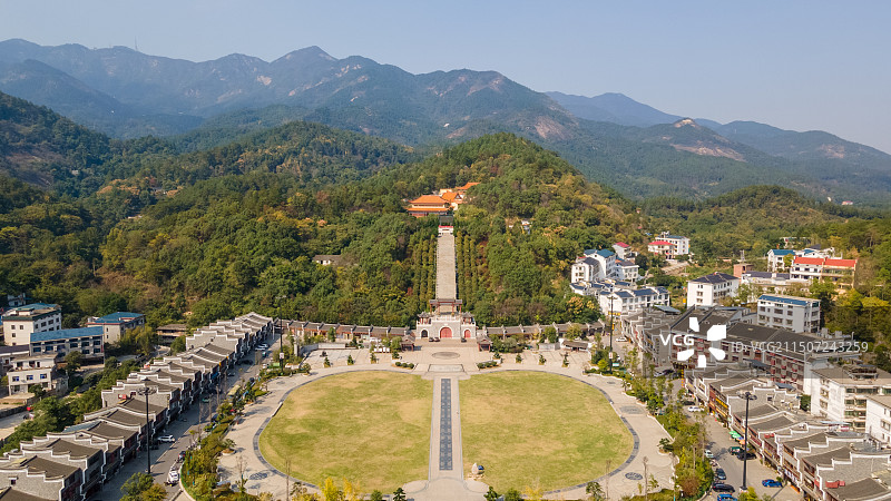 湖南 衡阳 南岳 衡山 南岳大庙 航拍图片素材