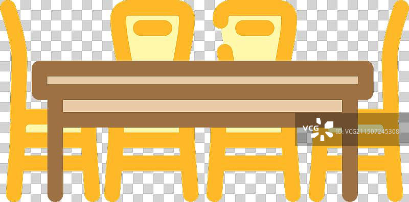 户外用餐家具颜色图标图片素材