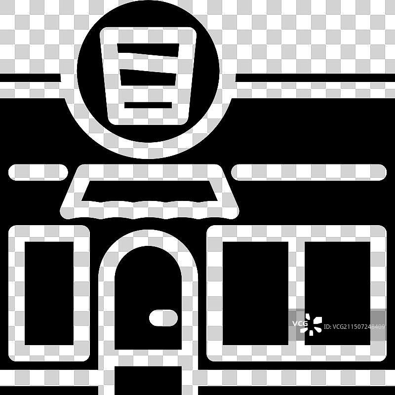 果汁吧街头咖啡馆图标图片素材