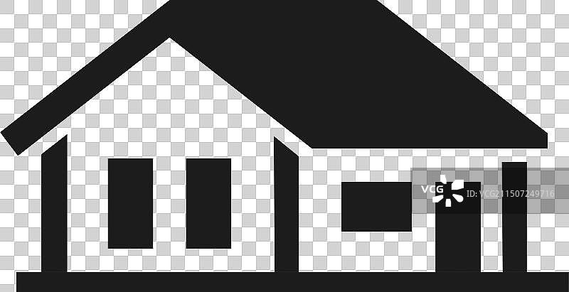 乡村小屋住宅外观极简主义设计图片素材