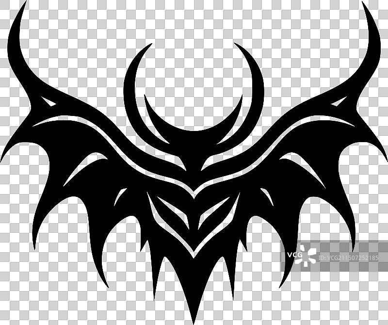 蝙蝠黑白线图标图片素材