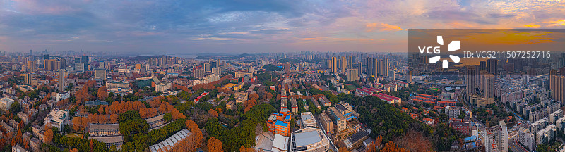 武汉洪山区横屏超清全景图图片素材