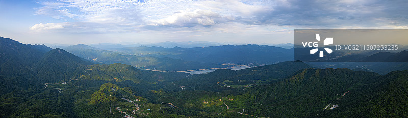 黄冈罗田大别山峡谷超清航拍全景图图片素材