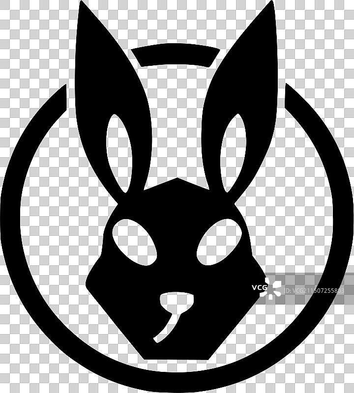 高品质兔子Logo，适用于T恤图片素材