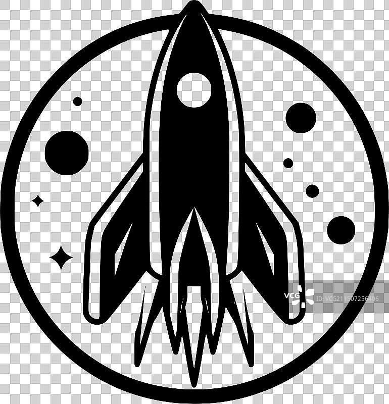 高品质火箭logo，适合T恤图片素材