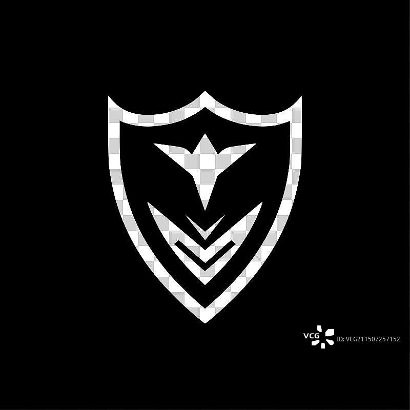 黑白盾牌图标图片素材