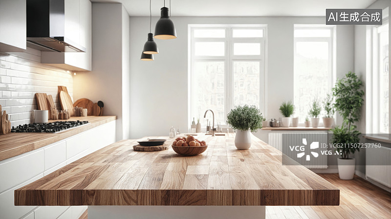 【AI数字艺术】现代温馨厨房生活图片素材