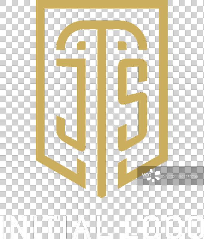 JS字母盾牌标志奢华创意图片素材