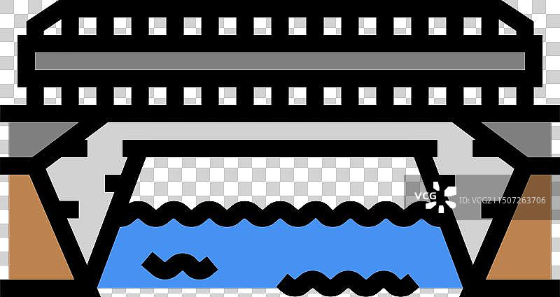 渡槽彩色图标图片素材