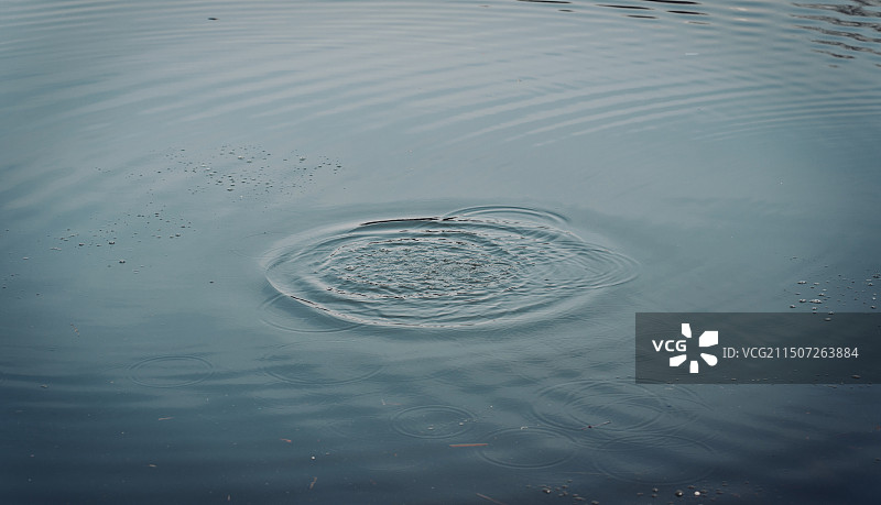 湖水涟漪的高角度全景图片素材