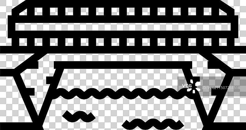 渡槽桥梁线条图标图片素材