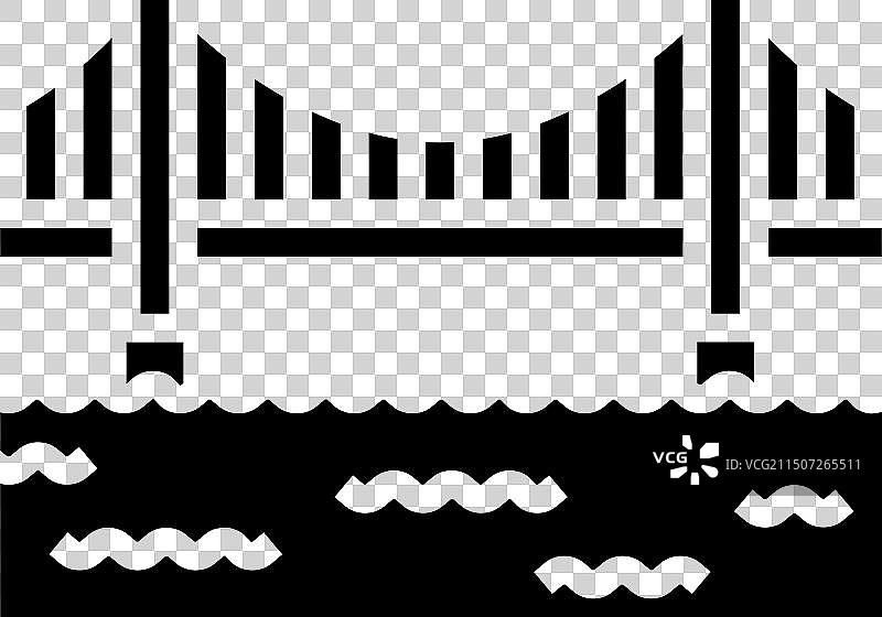 悬索桥标志图标图片素材