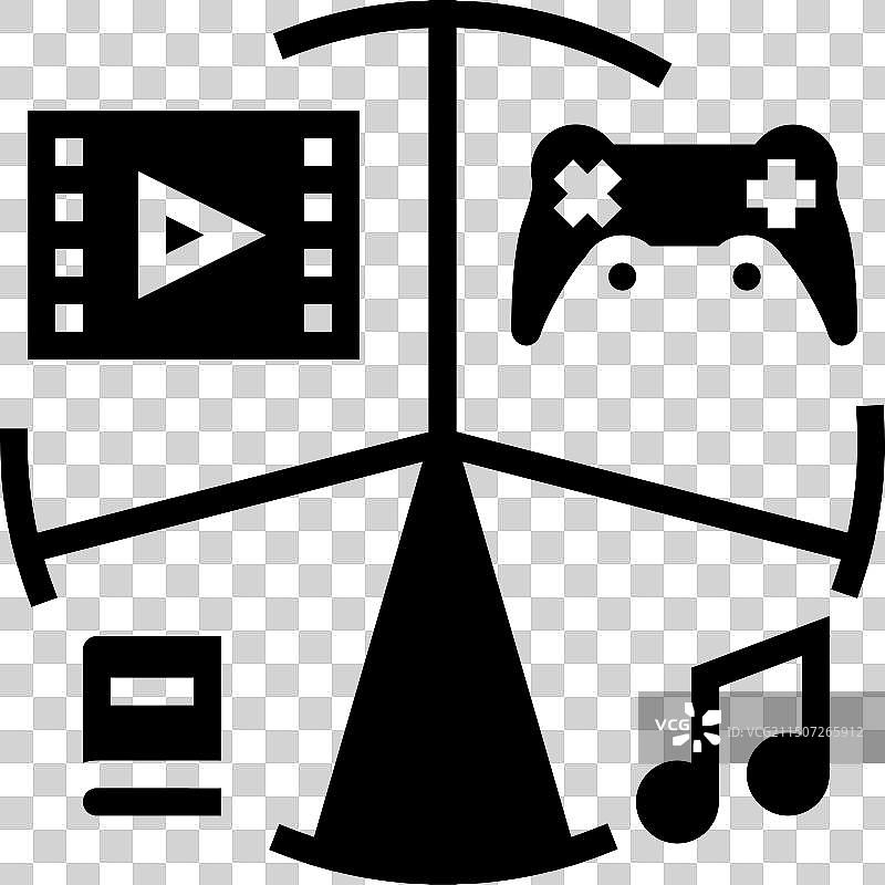 御宅族生活方式字形图标图片素材