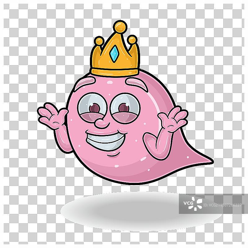 泡泡糖卡通不知所措的笑容表情图片素材