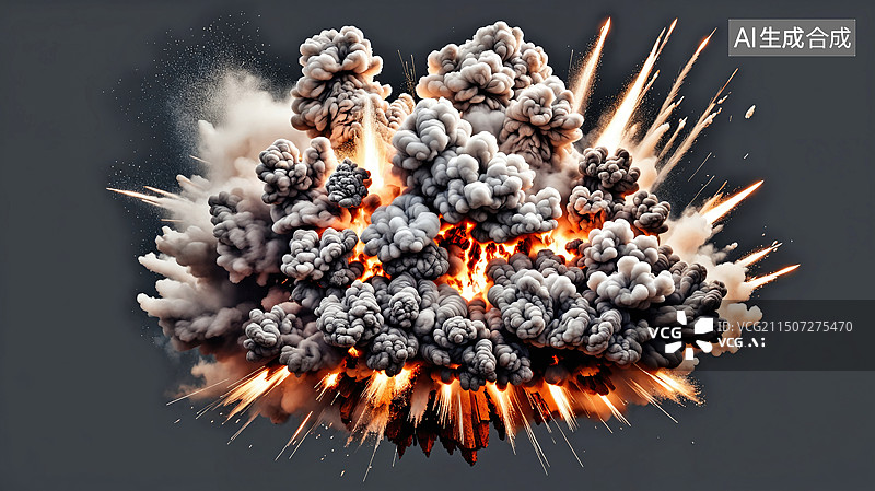【AI数字艺术】震撼瞬间·爆炸烈焰图片素材